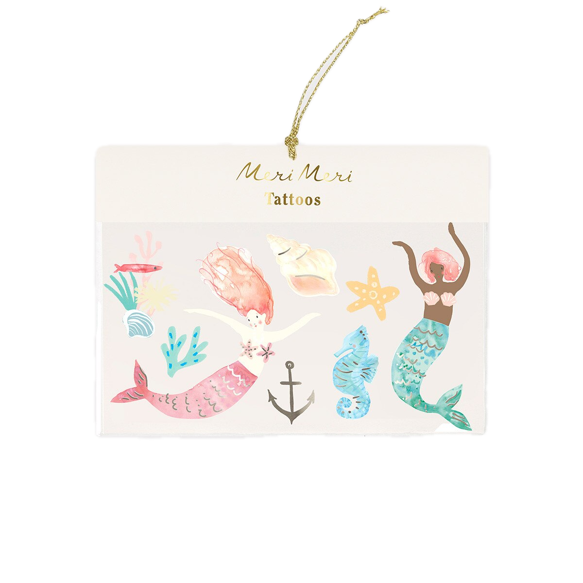 Mermaid Large Temporary Tattoos