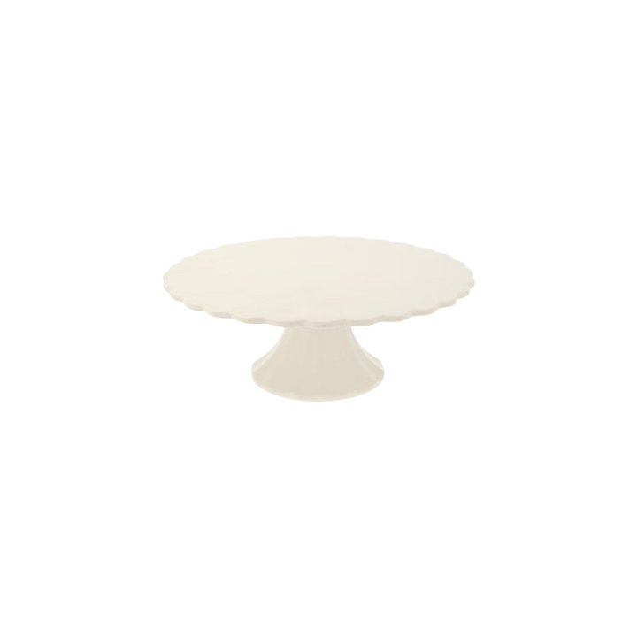 Cream Small Reusable Bamboo Cake Stand