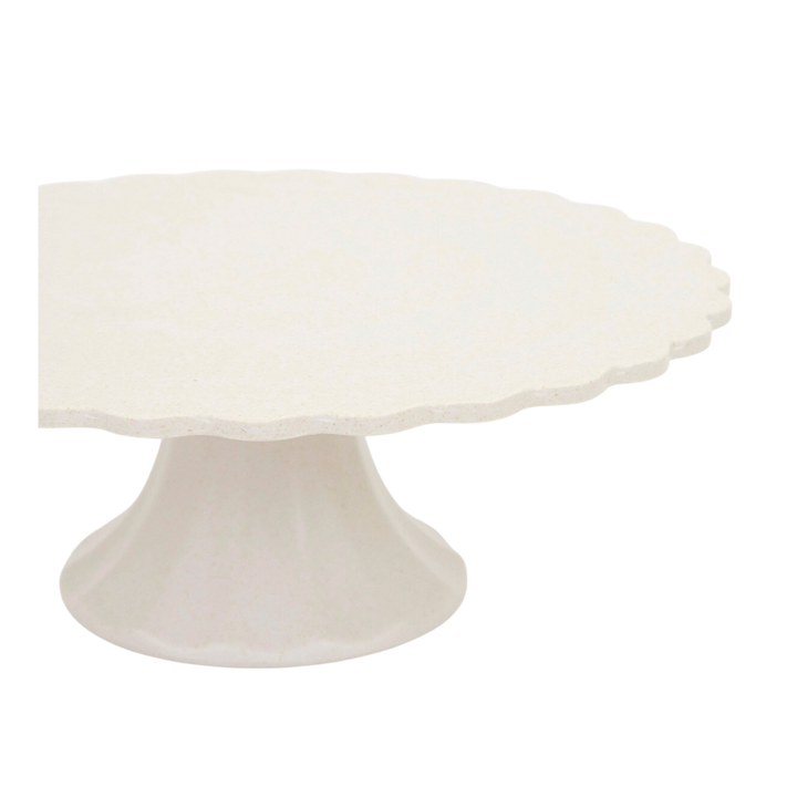Cream Small Reusable Bamboo Cake Stand