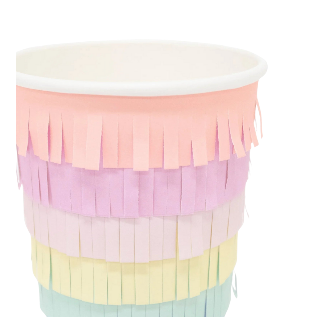 PASTEL RAINBOW FRINGE CUPS