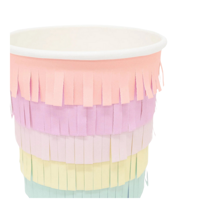 PASTEL RAINBOW FRINGE CUPS