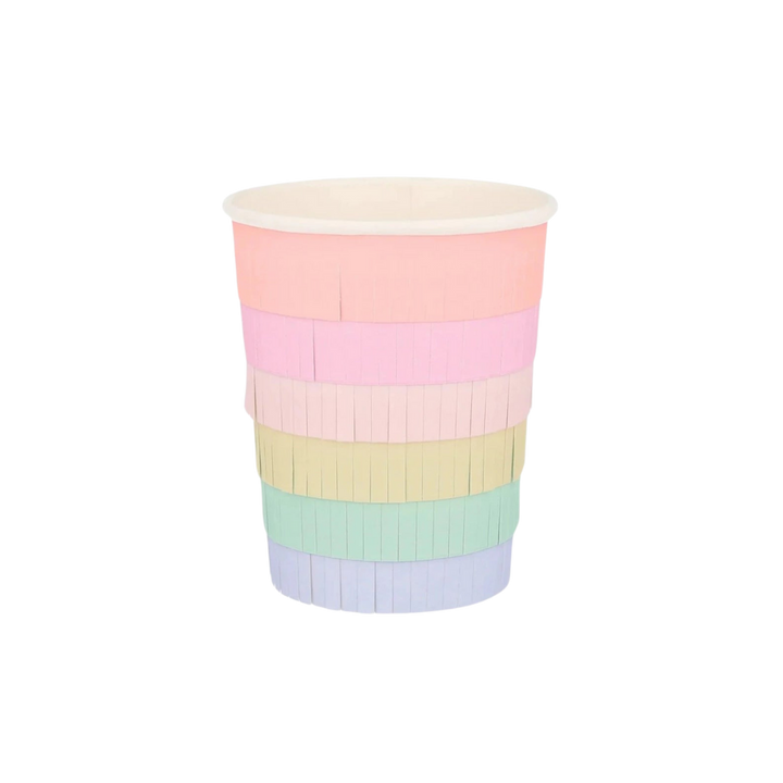 PASTEL RAINBOW FRINGE CUPS