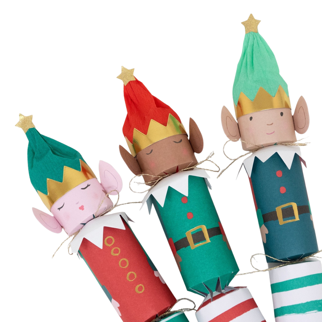 Red and Green Elf Large Crackers