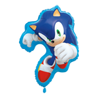 Blue Sonic character balloon for birthday from Parte Haus party supply store in Bethesda Maryland