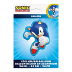 Blue Sonic the Hedgehog foil balloon for kids birthday from Parte Haus party supply store in Bethesda MD