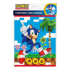 Blue Sonic the Hedgehog loot bag with classic game scene birthday theme from Parte Haus party supply store in Bethesda MD