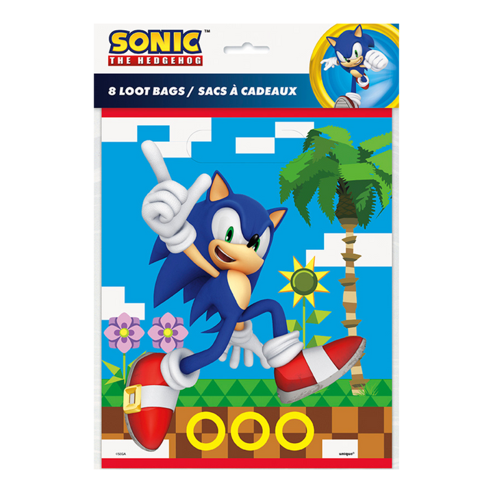 Sonic the Hedgehog Loot Bags - 8 Pcs