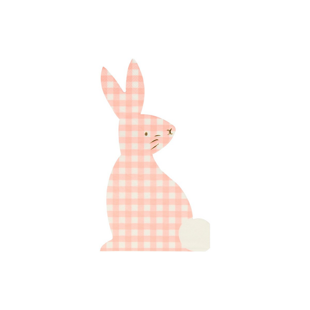 Assorted Gingham Bunny Napkins