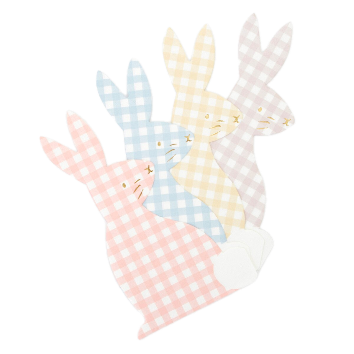 Assorted Gingham Bunny Napkins