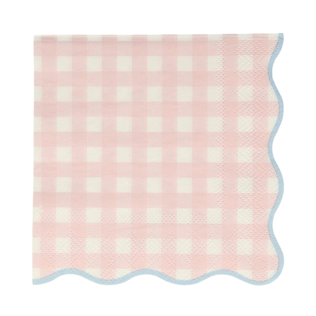 Pastel Gingham Napkins - 2 Sizes