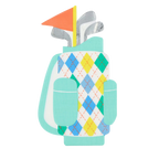 Multicolor Golf Bag Shaped Dinner Napkins