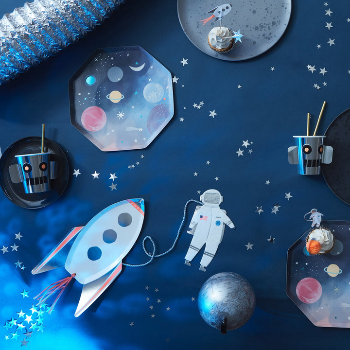 White Rocket Dinner Plates