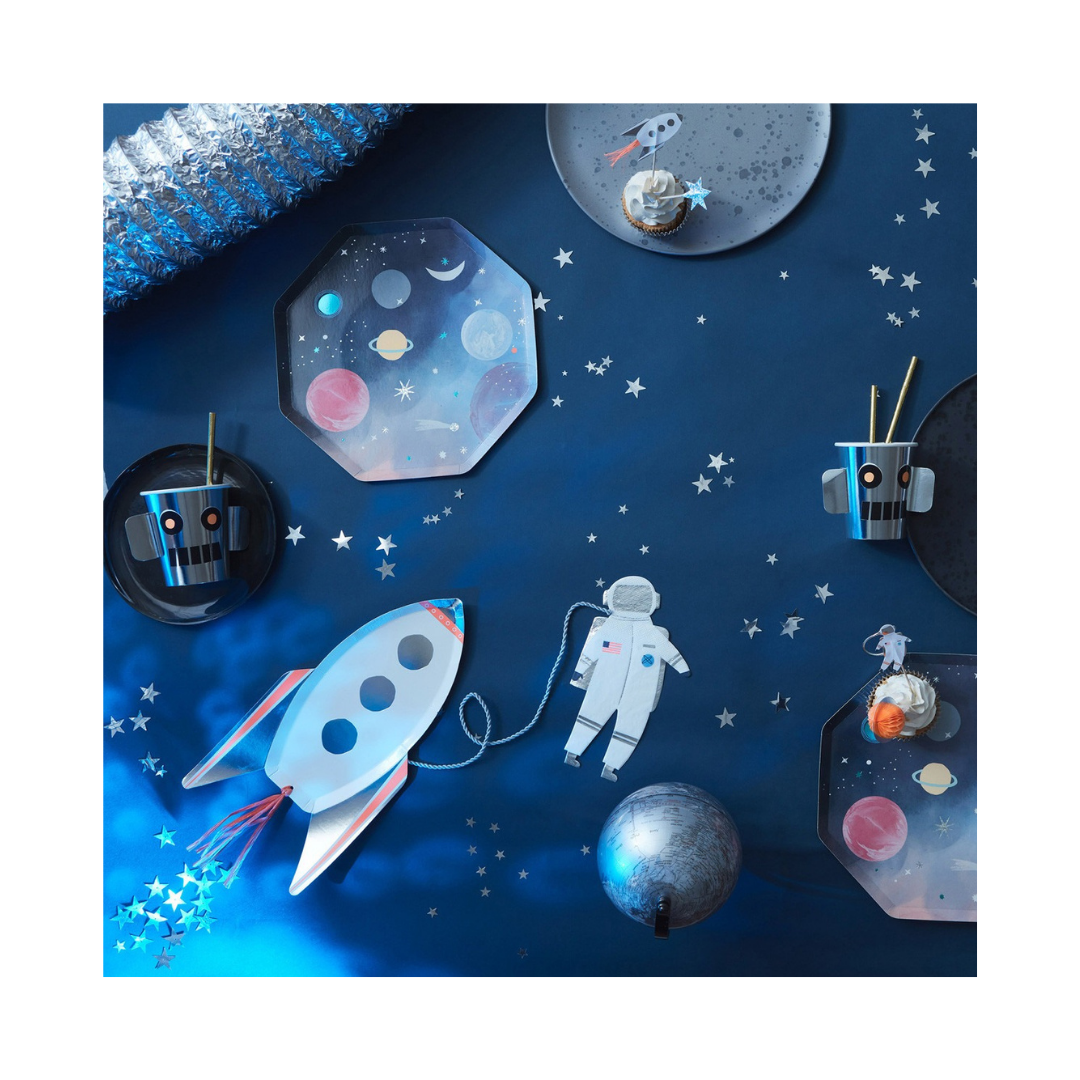 White Rocket Dinner Plates