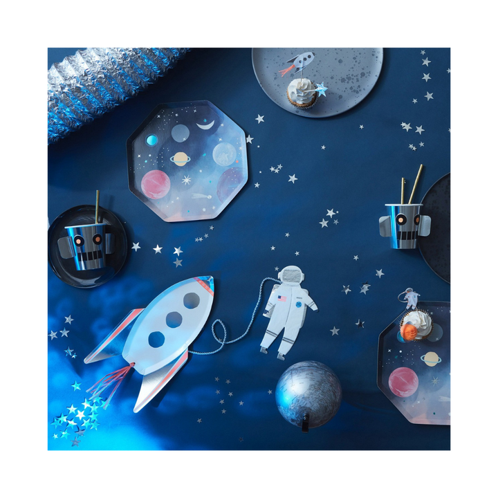 White Rocket Dinner Plates
