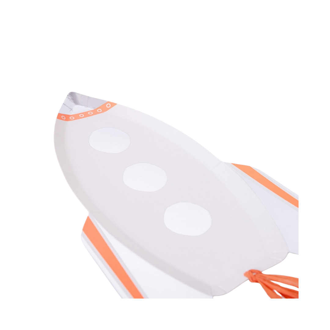 White Rocket Dinner Plates