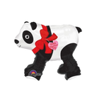 Black and white panda bear balloon with red bow for Valentine’s Day from Parte Haus party supply store in Bethesda MD