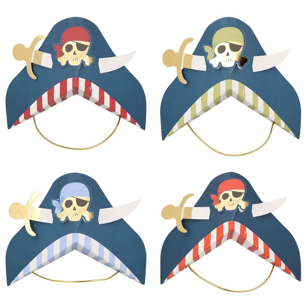 Pirate Party Hats - 8pk