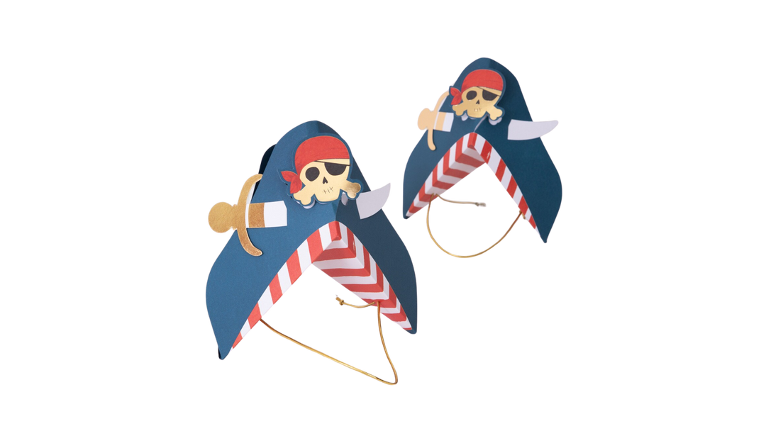 Blue Pirate Party Hats