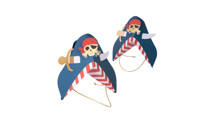 Blue Pirate Party Hats