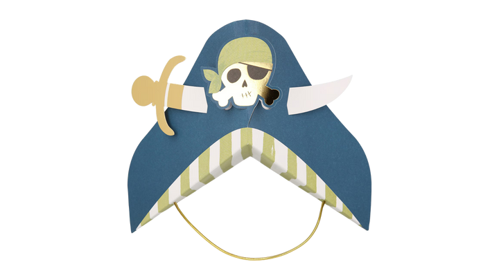 Blue Pirate Party Hats
