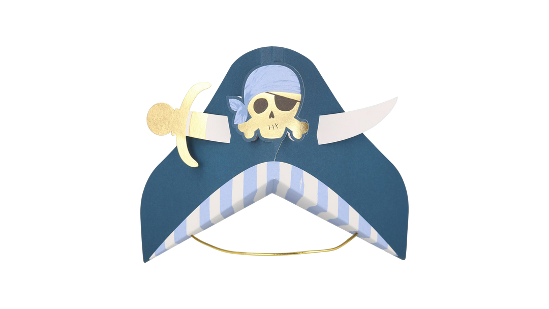Blue Pirate Party Hats