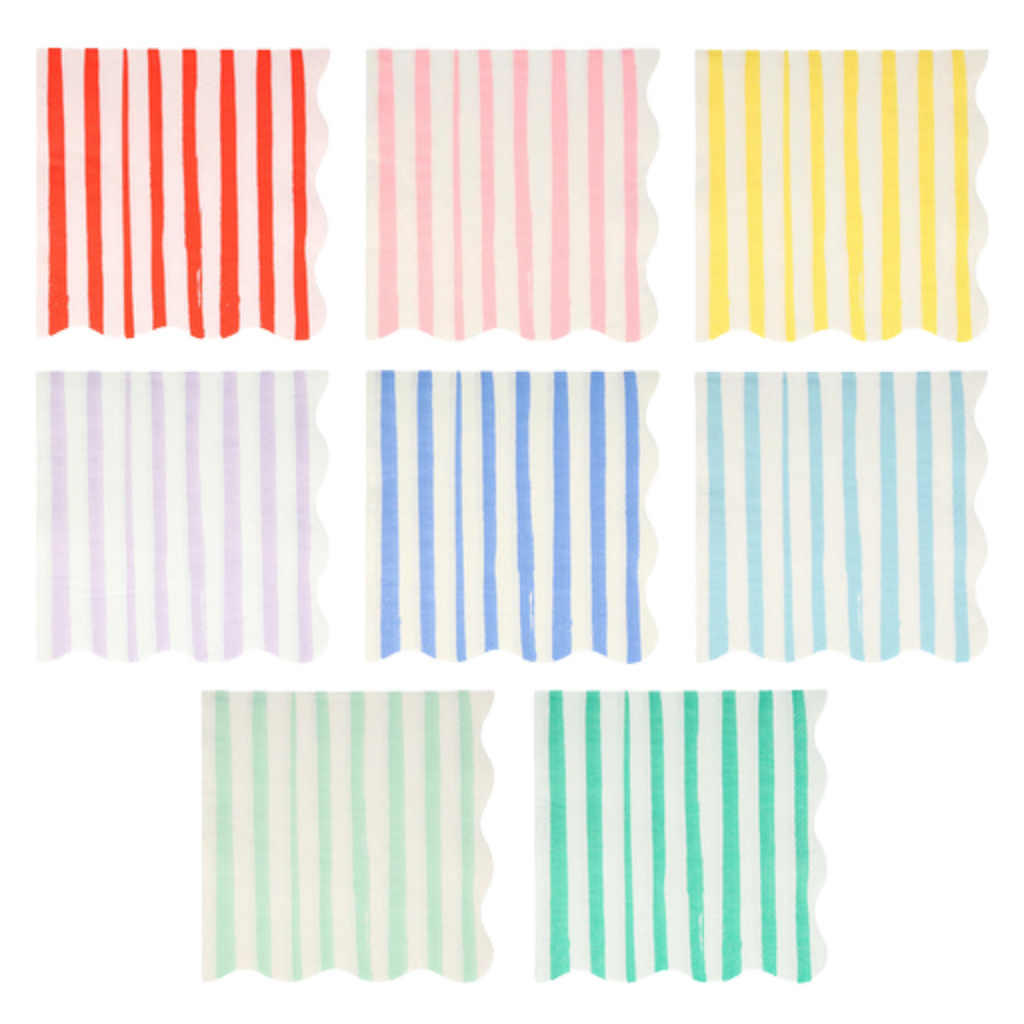 Assorted Stripe Napkins - 2 Sizes
