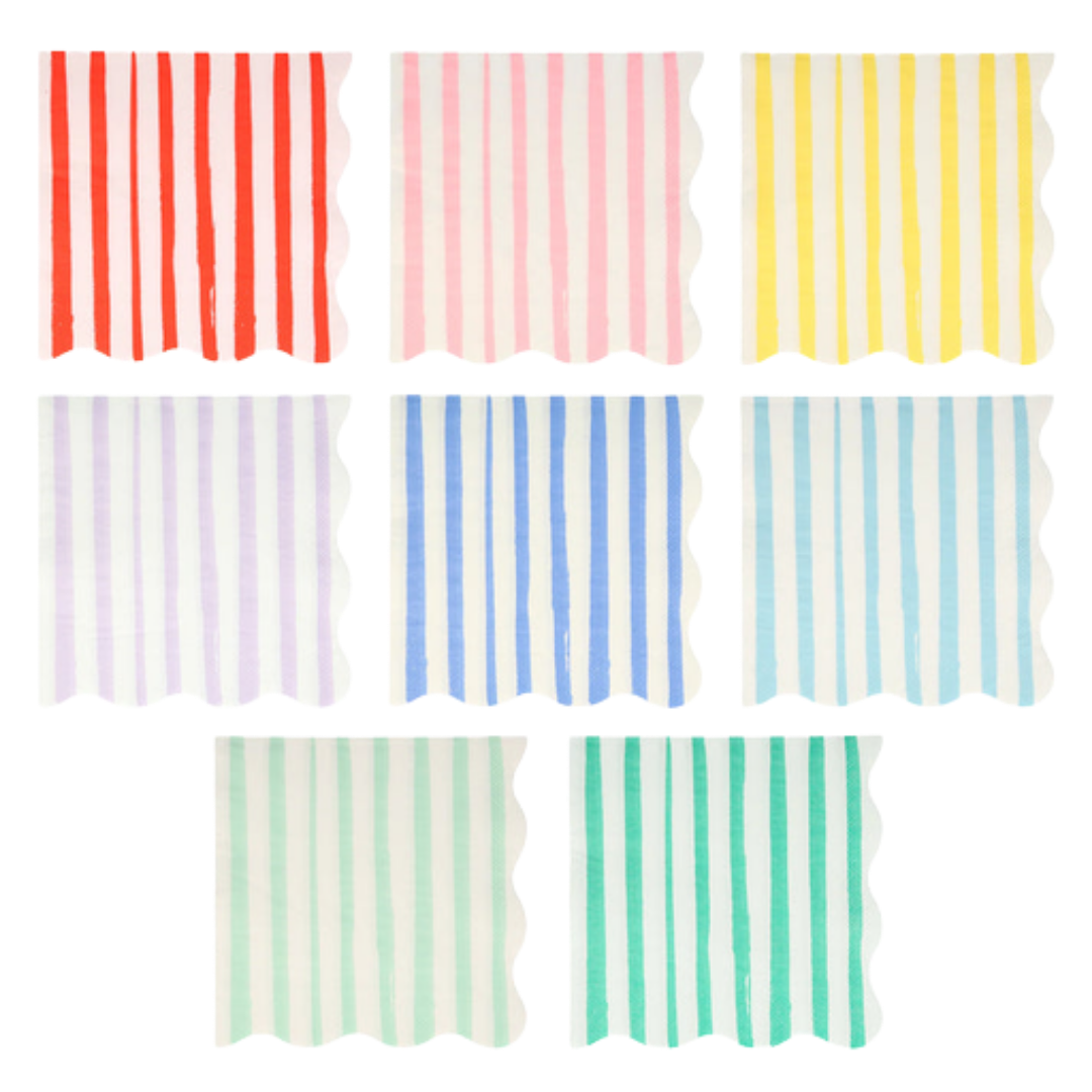 Assorted Stripe Napkins - 2 Sizes