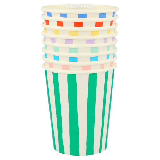 Assorted Striped Cups