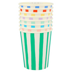 Assorted Striped Cups