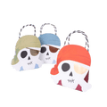 Red blue green pirate skull treat bags kids birthday from Parte Haus party supply store in Bethesda Maryland