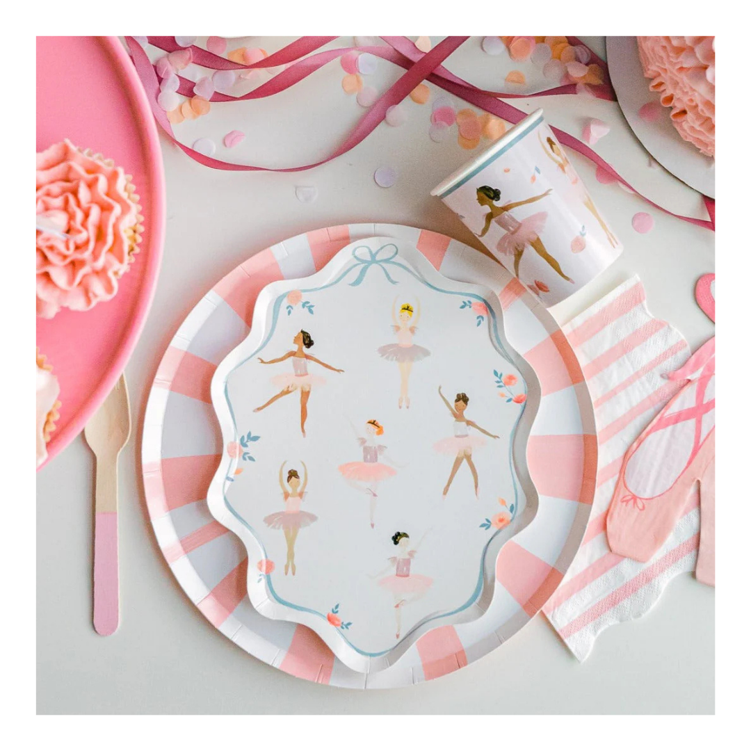 Ballerina Themed Party Plates