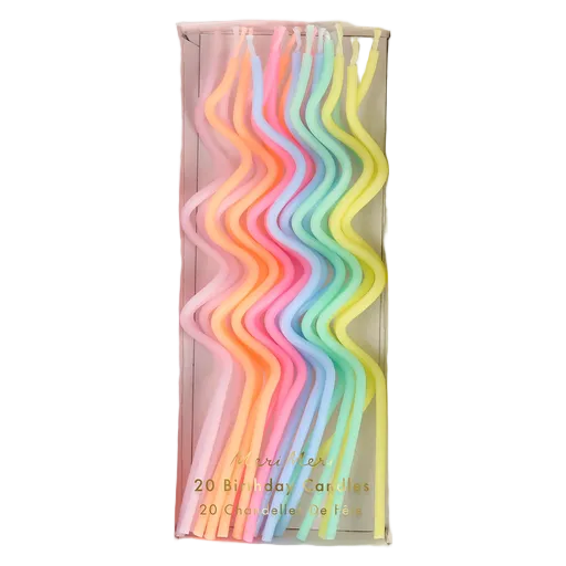 Pastel Swirly Candle Set