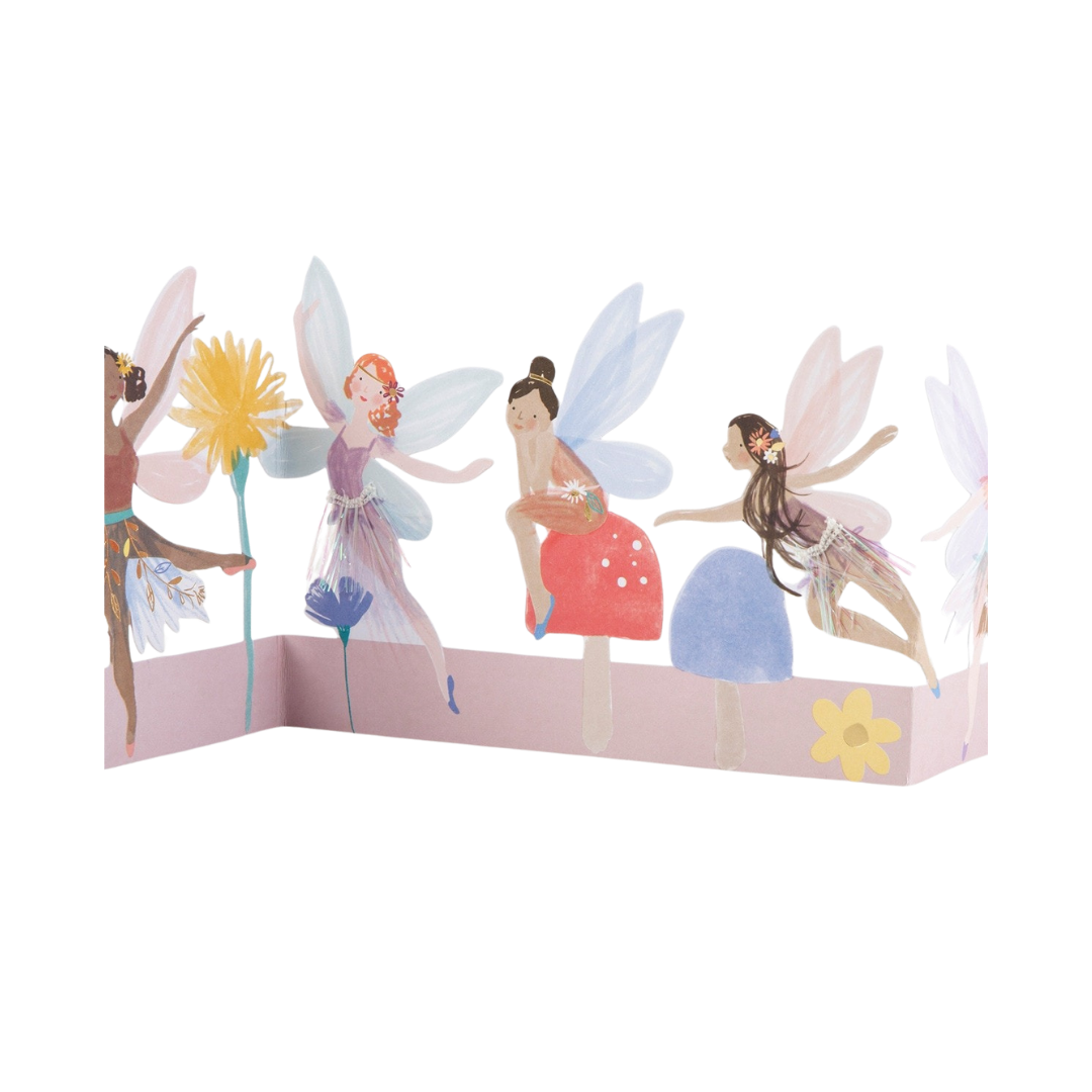 Pink and Purple Fairies Birthday Card
