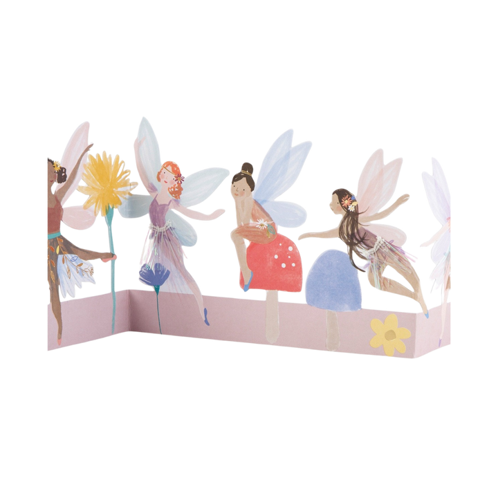 Pink and Purple Fairies Birthday Card