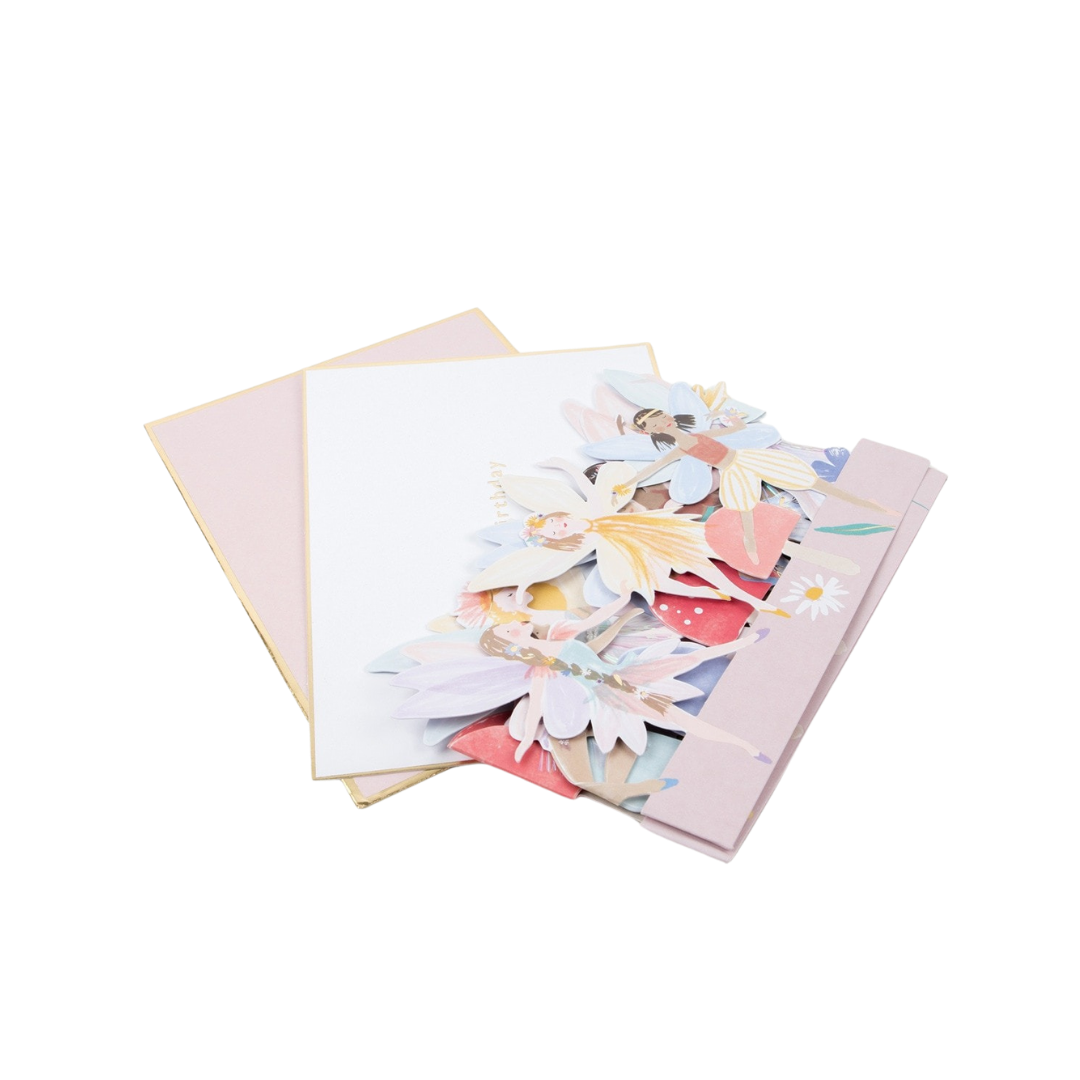 Pink and Purple Fairies Birthday Card