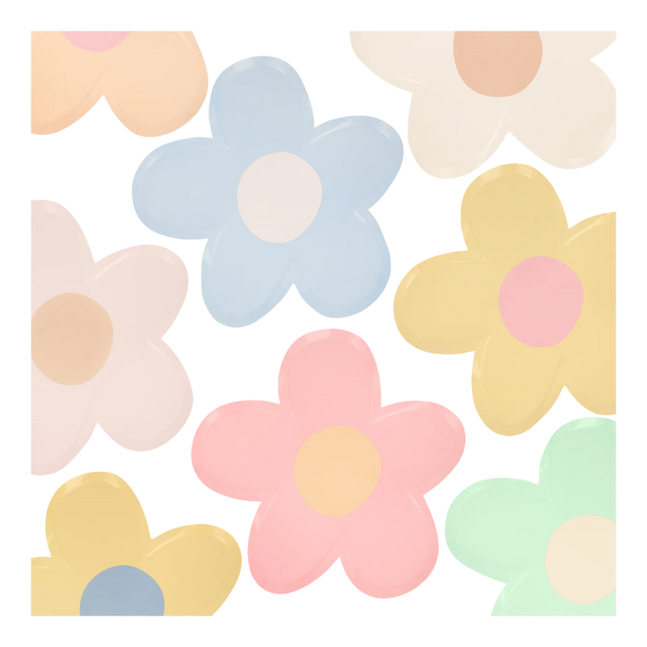 Pastel Daisy Shaped Dinner Plates