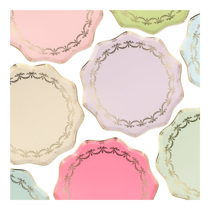 Multicolor Wavy Paris Dessert Plates