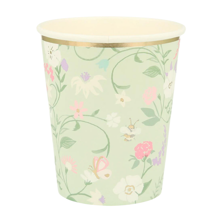 Pastel Paris Floral Cups