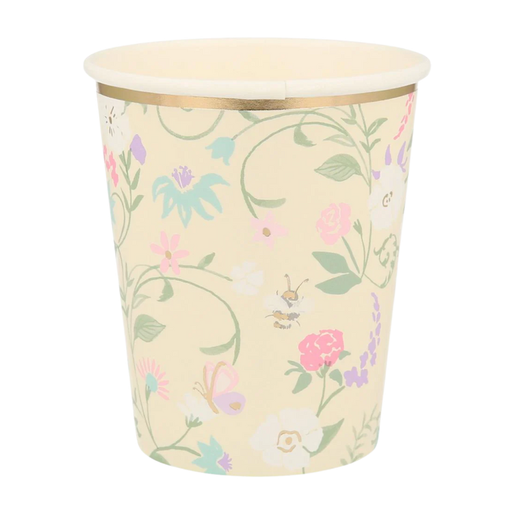Pastel Paris Floral Cups