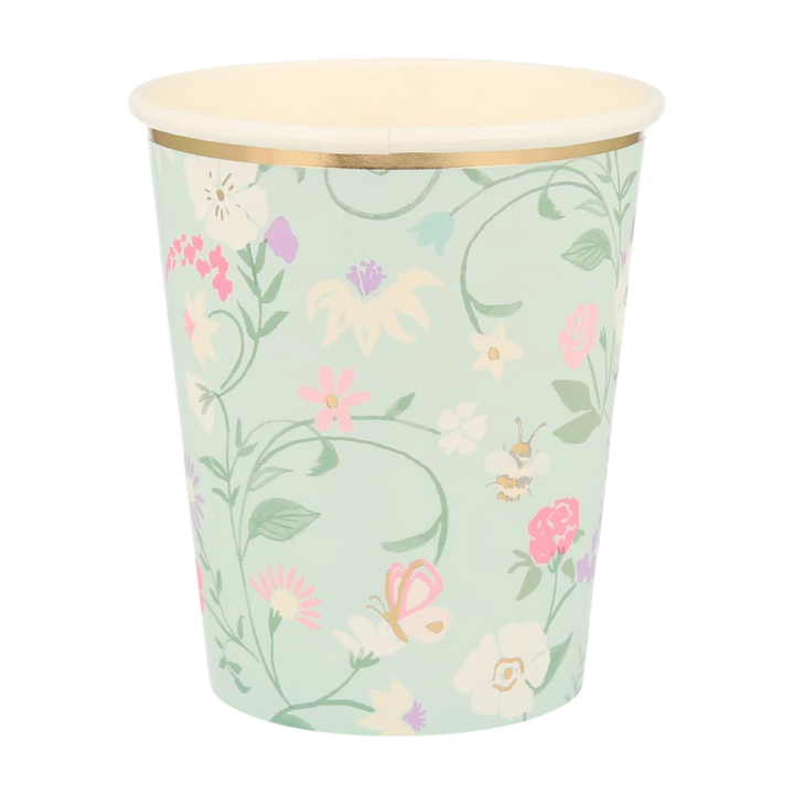 Pastel Paris Floral Cups