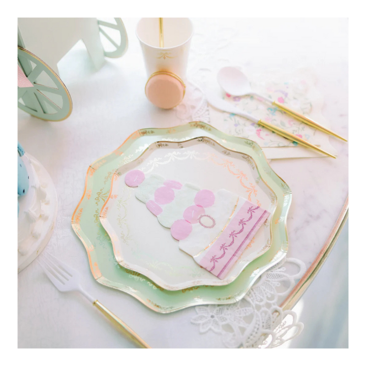 Pink and Cream Paris Macaron Pyramid Dinner Napkins