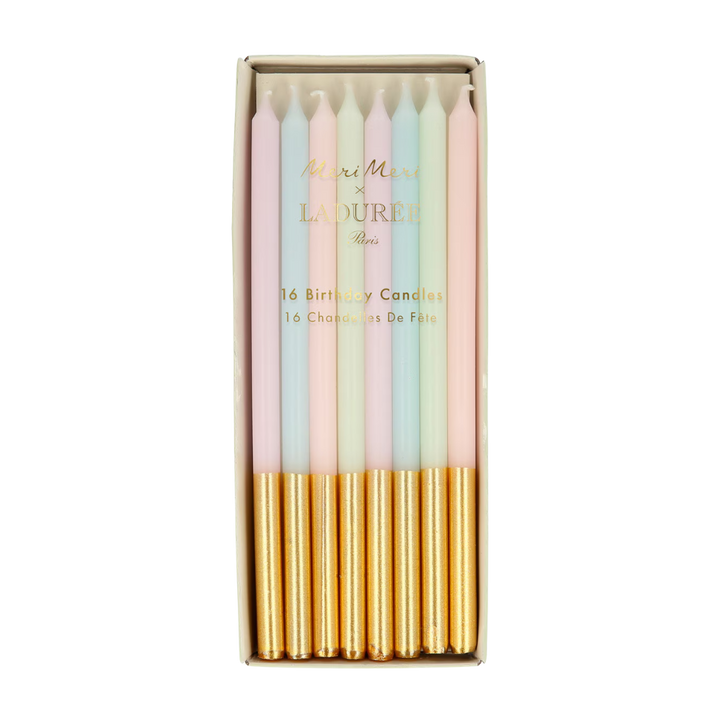 Meri Meri x Ladurée Paris Gold Dipped Candles