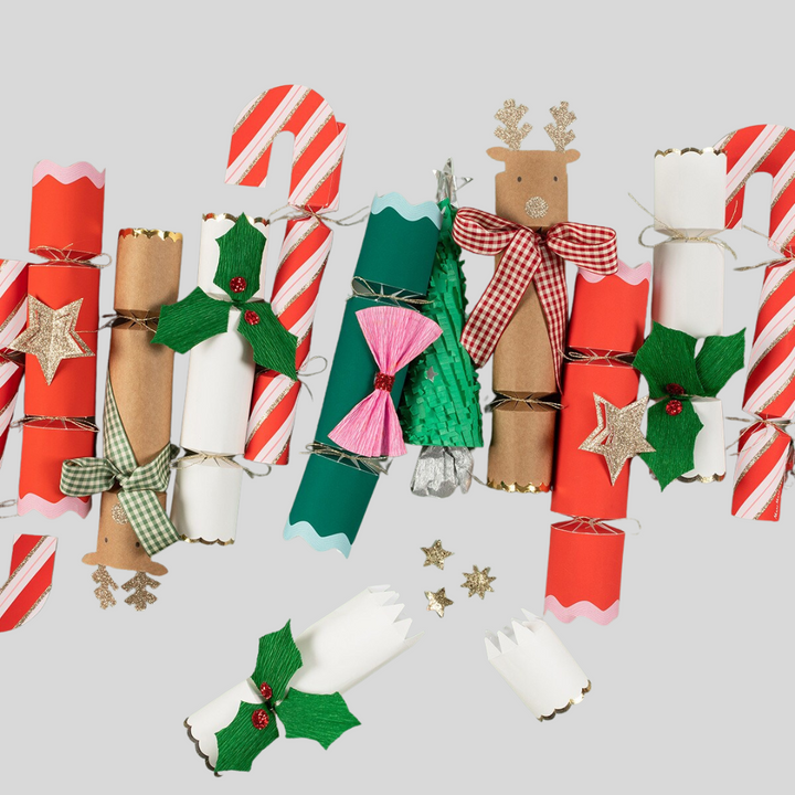 Red and White Candy Cane Shape Crackers
