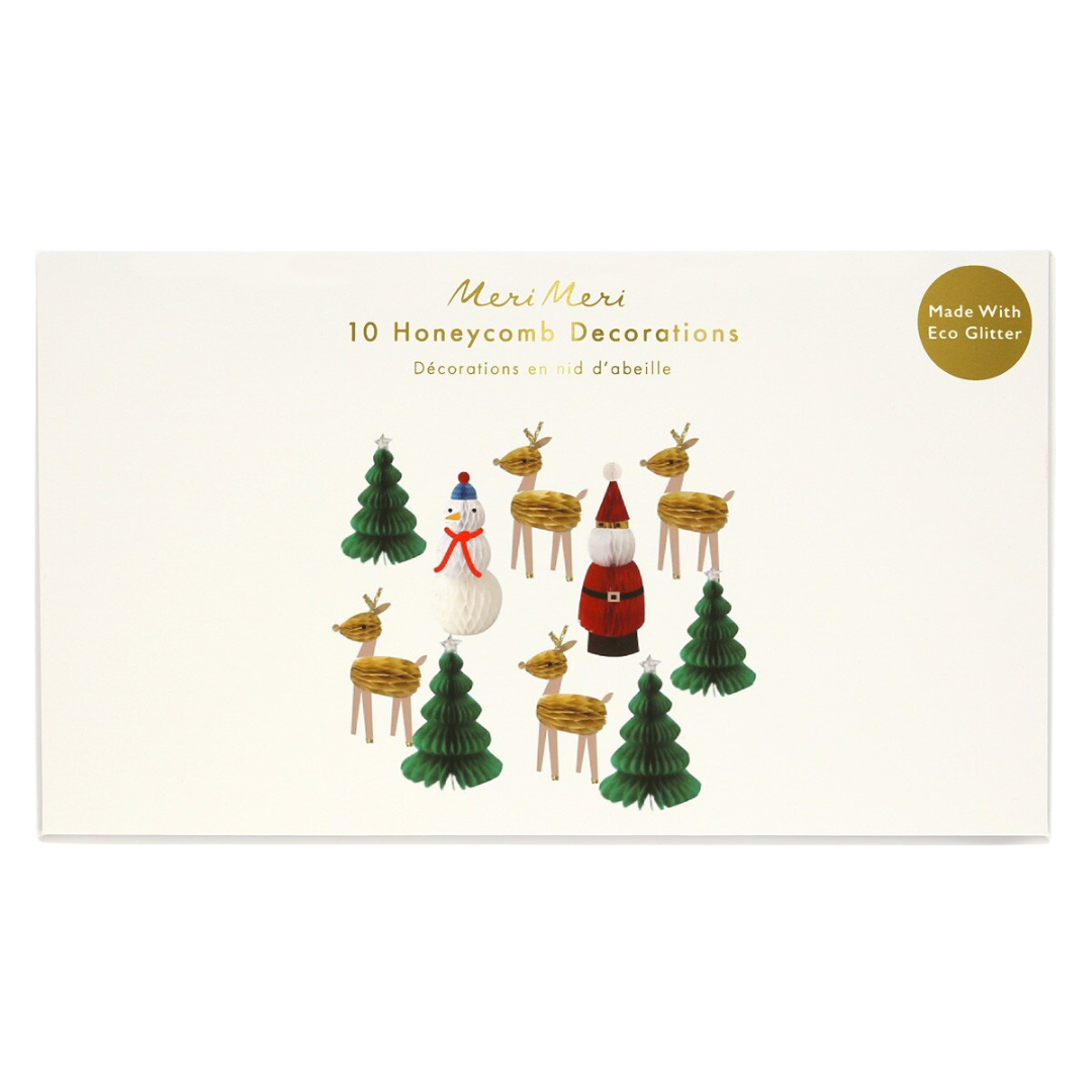Assorted Honeycomb Christmas Characters Table Decoration