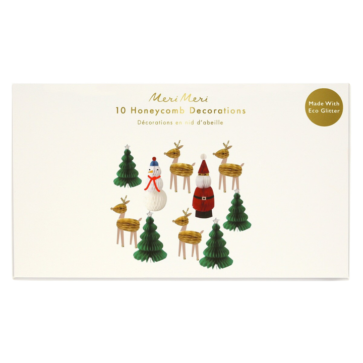 Assorted Honeycomb Christmas Characters Table Decoration