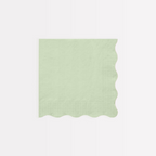Mint green napkin with scalloped edge for birthday from Parte Haus party supply store in Bethesda MD.