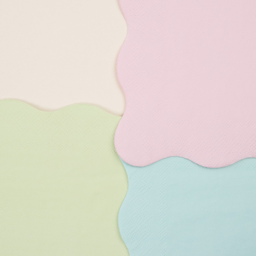 Pastel Wavy Paris Dinner Napkins