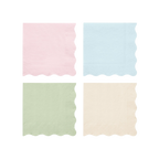 Pastel napkins with scalloped edges for birthday from Parte Haus party supply store in Bethesda MD