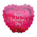 Pink Ombre Lace  Valentine’s Day Heart Foil Balloon, 32in