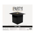 Black graduation card box with gold tassel design for graduation from Parte Haus party supply store in Bethesda Maryland